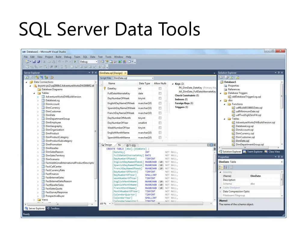 Sql data tools