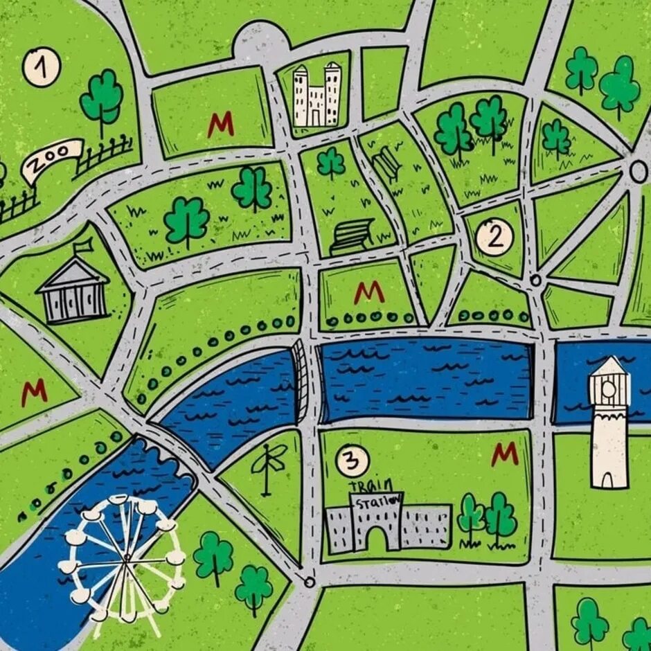 План города рисунок. Схематичная карта города для детей. Рисованная карта города. План города иллюстрация. Покажи карта маленькая