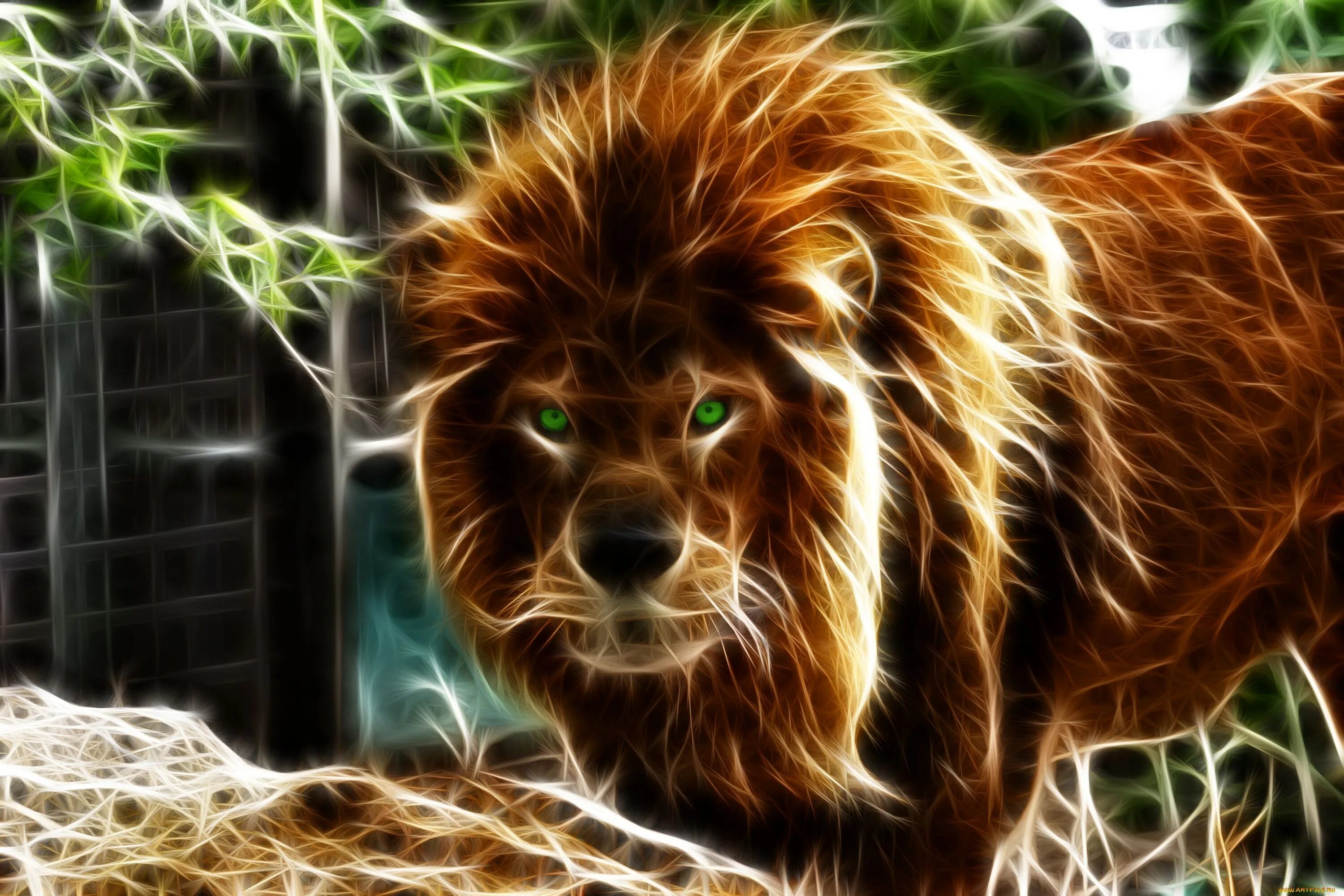 лев з д. лев арт. огненный лев. лев картинки. 3д картинки на рабочий стол.