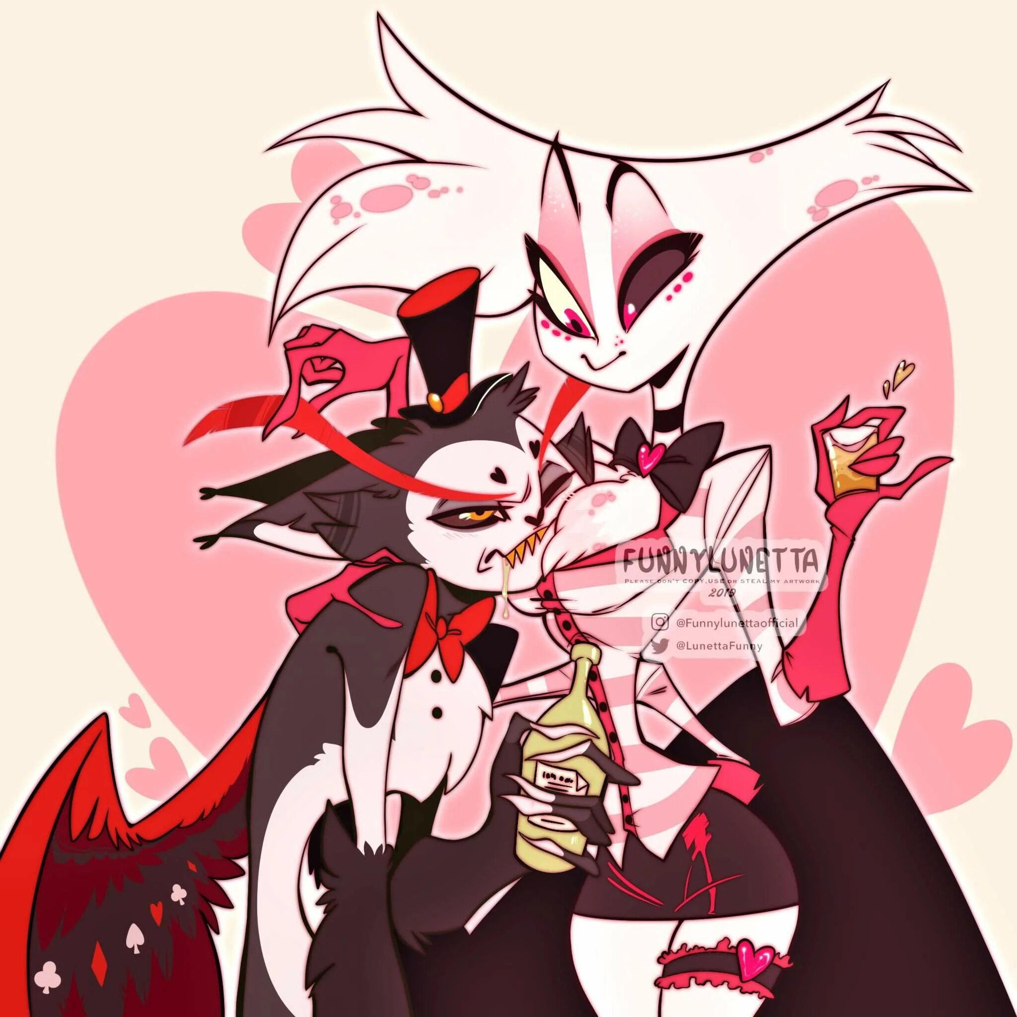 Хаски отель хазбин. Энджел даст и хаск. Отель хазбин энджел даст и хаск. Энджел хазбин шипп. Angel dust hazbin hotel.