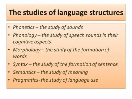 Language structure