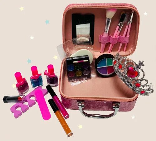 чемоданчик с косметикой для девочек. яркий конфетный макияж. Sweets make up. Sweets make up. как сделать сладкий макияж.