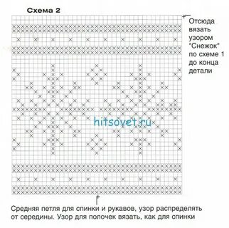 Снежинка спицами описание