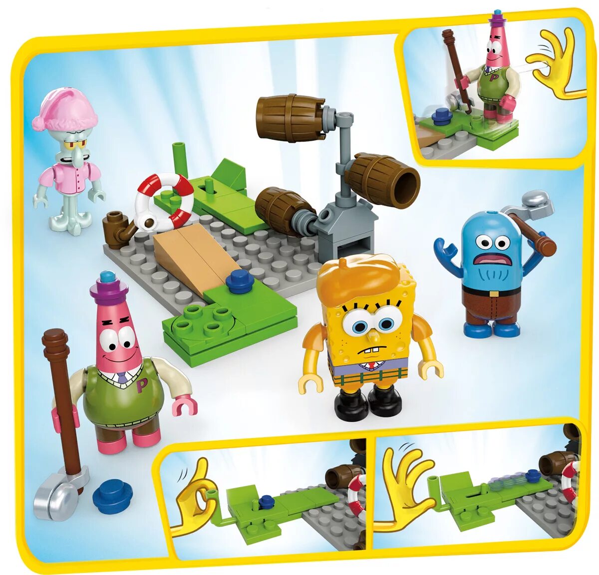 Конструктор Mega Bloks Spongebob Squarepants cnh56 пираты. Конструктор Mega Bloks Spongebob Squarepants dph67 гольф. Спанч конструктор