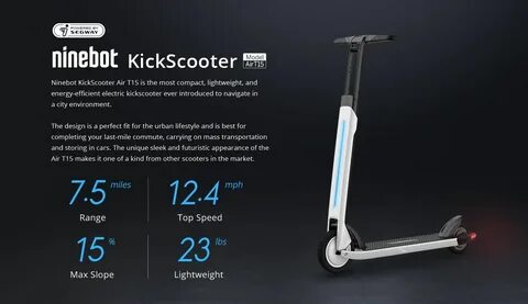 Ninebot kickscooter max характеристики