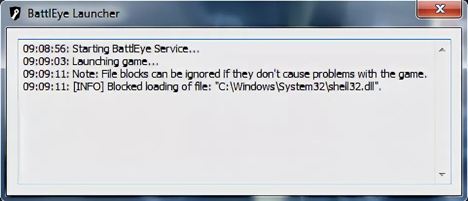 Battleye service not running