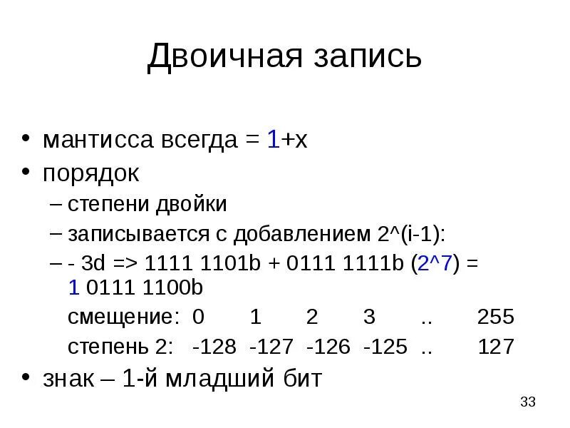 Мантисса вещественного числа - это. Мантисса двоичного числа. Знак порядок Мантисса. Нормализация числа в двоичной системе.