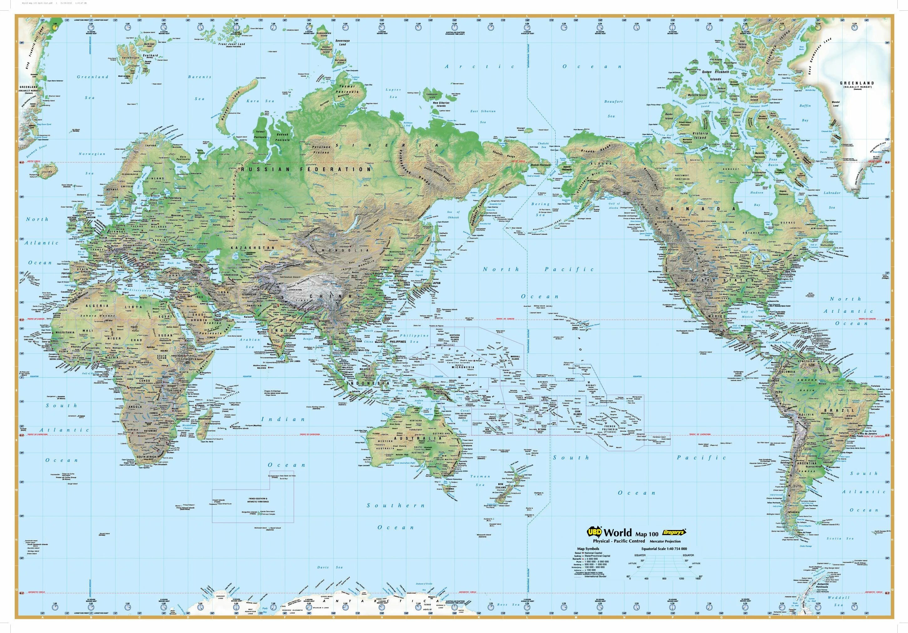 Physical Map of the World.