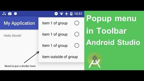 Popup menu