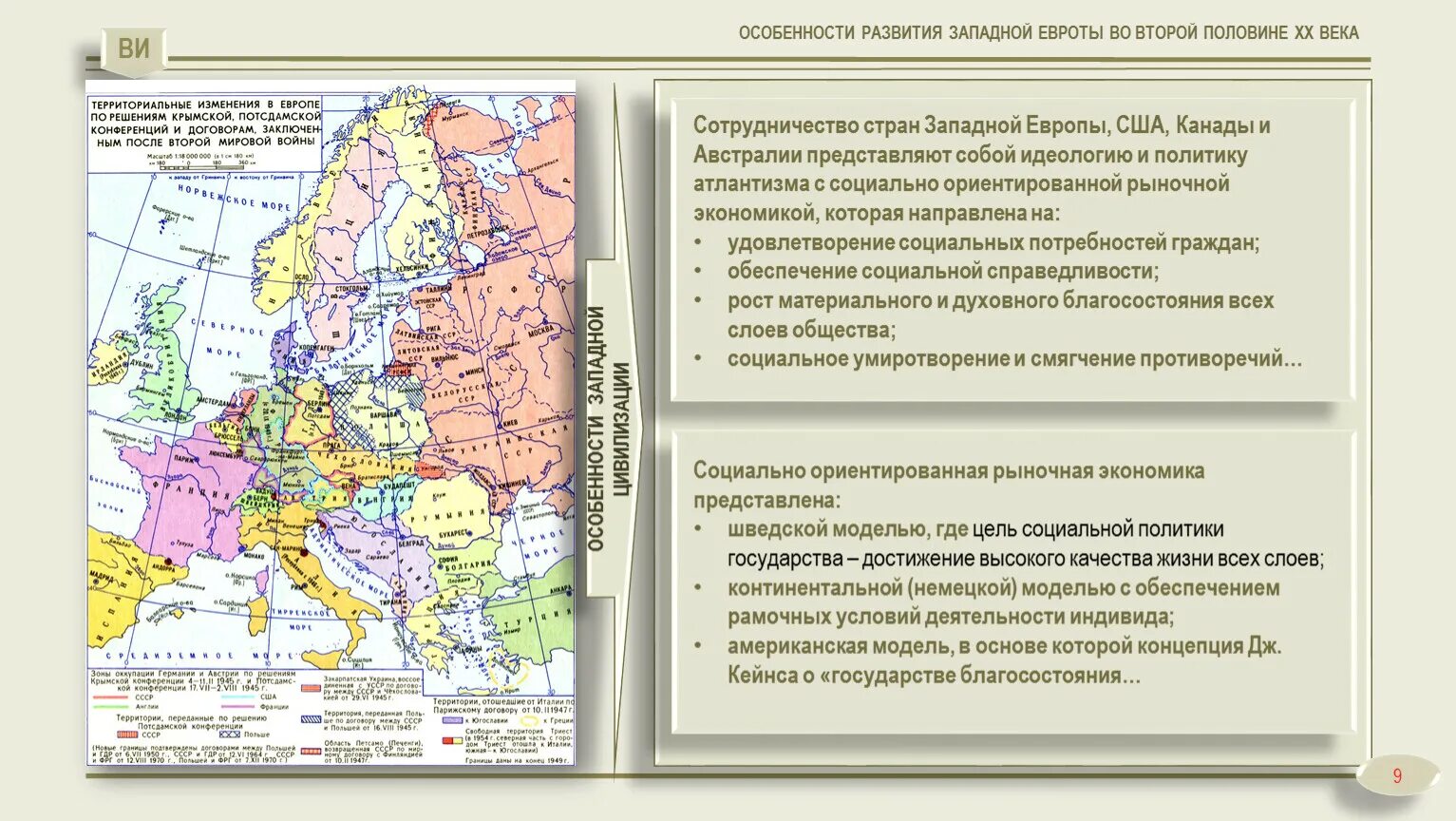 Страны запада во второй половине 20 века. Особенности развития стран Восточной Европы. Особенности стран Западной Европы. Развитие стран Западной Европы во второй половине XX века. Особенности развития стран Европы.