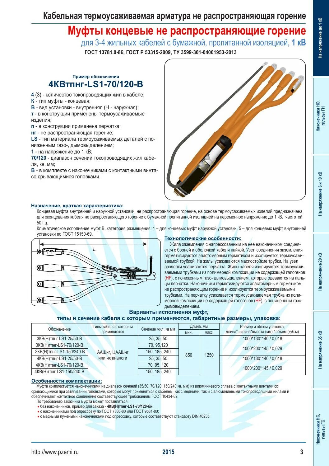 Кабельные муфты ГОСТ 13781.0-86. Маркировка кабельных муфт. Муфта концевая 5пквтпнг-hf1- 95-пр. Перчатка термоусаживаемая для 5-жильных кабелей.