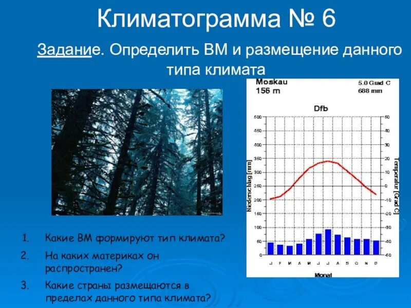 Климатограмма смешанных лесов