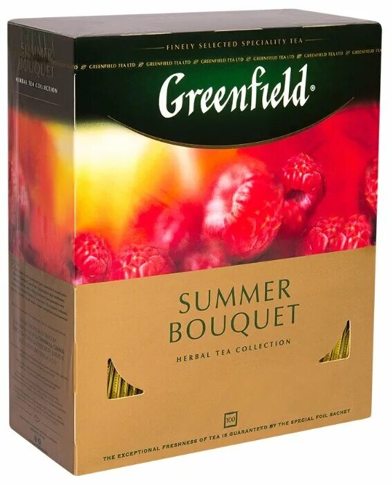 Чай гринфилд с малиной. Чай фруктовый Summer Bouquet Гринфилд. Гринфилд Summer 100 пакетиков. Чай Гринфилд малина 100 пакетиков. Чай Гринфилд 100п малина.