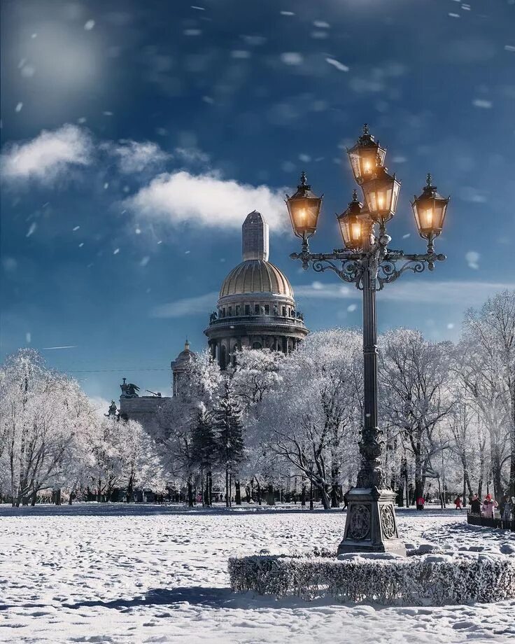 Спб январь. Санкт-Петербург зима. Санкт-Петербург зимой. Фонари Исаакиевская площадь. Зимний город Питер.