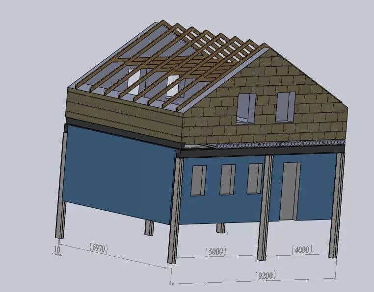 второй этаж над старым домом