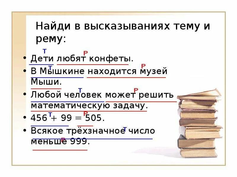 Тест по теме высказывание