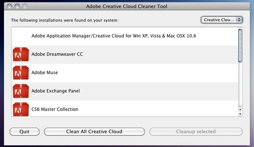 Adobe clean. Adobe Creative cloud Cleaner Tool. Adobe Creative cloud как удалить. Adobe Creative cloud Uninstaller. Как удалить Creative cloud MACBOOK полностью.