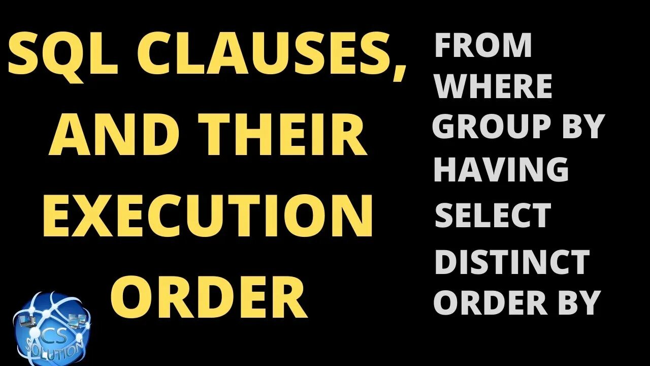 Sql where clause. Sql where clause