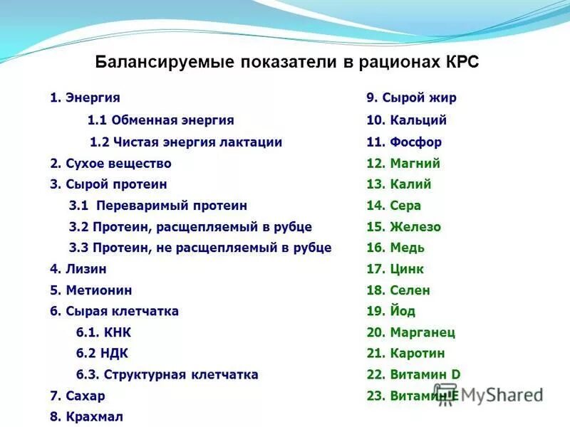 кальций в рационе коров