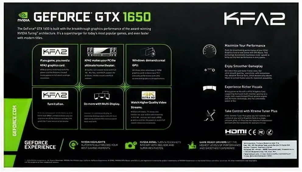 Kfa2 geforce gtx 1650 x black 65sql8ds93ek. Kfa2 geforce gtx 1650 ex plus 1-click oc (65sql8ds93ek).