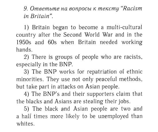 Read the text racism in britain. Read the text racism in britain
