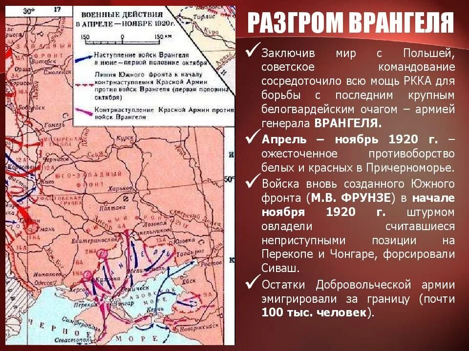 Какие события произошли в период гражданской войны. Разгром РККА войск Врангеля. Разгром Врангеля в Крыму 1920. Разгром армии Врангеля в Крыму карта.