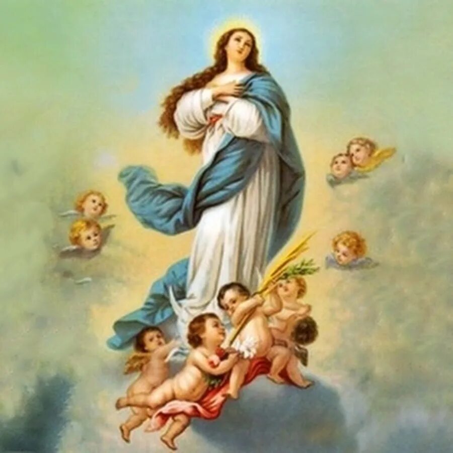La virgen de la. Богородица и ангелы. Религиозные панно. Картина Девы Марии.