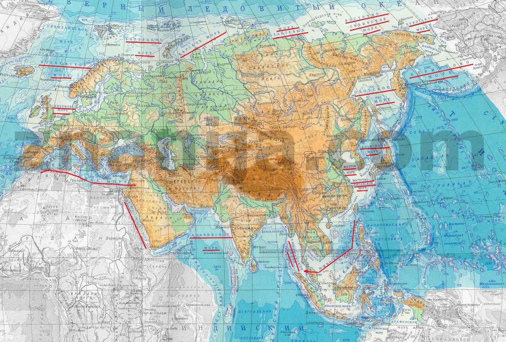 Карта как выглядела евразия до врезания полуострова Євразія Сайт geografiamozil2!