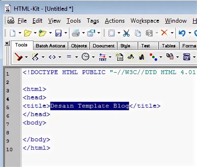 Html kit. Работа в html kit.
