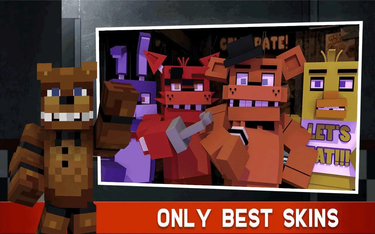 Фнаф мод все открыто. Fnaf mod minecraft pe. фнаф фор. скин fnaf 9. скины майнкрафт фнаф 9.