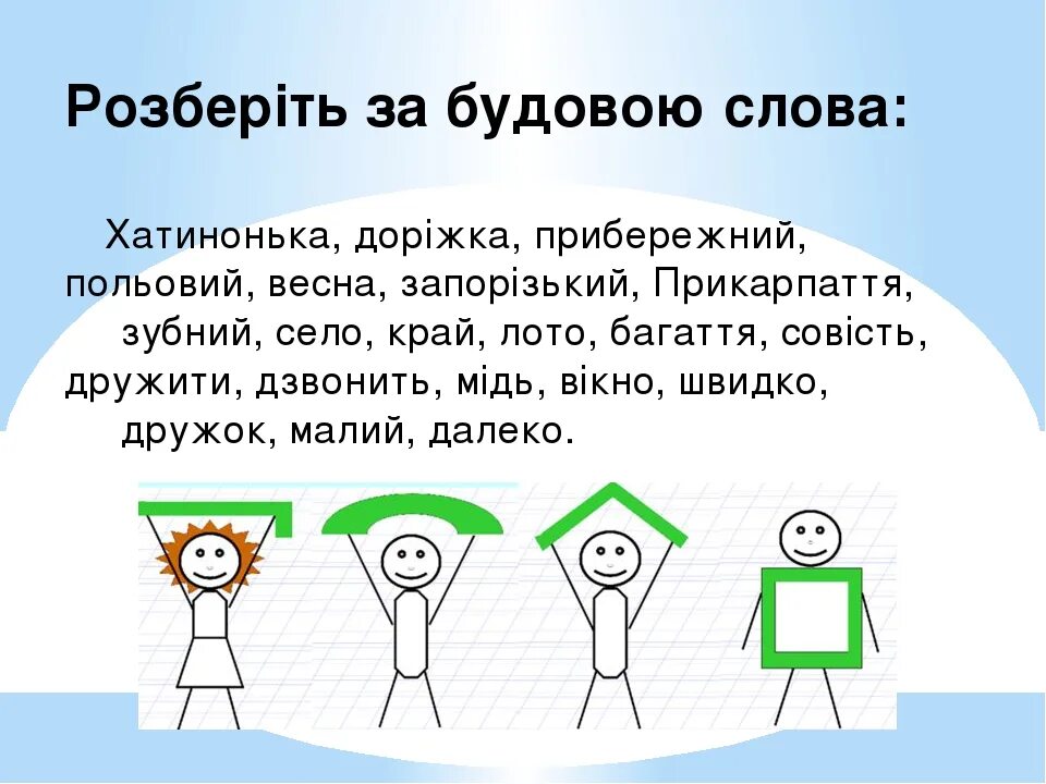 Будов слова. Цікаві завдання з теми частини мови. Вправи 5 клас будова слова. Розібрати слово за будовою. Будова слова Прикарпаття.