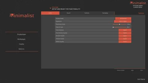 Unreal engine menu