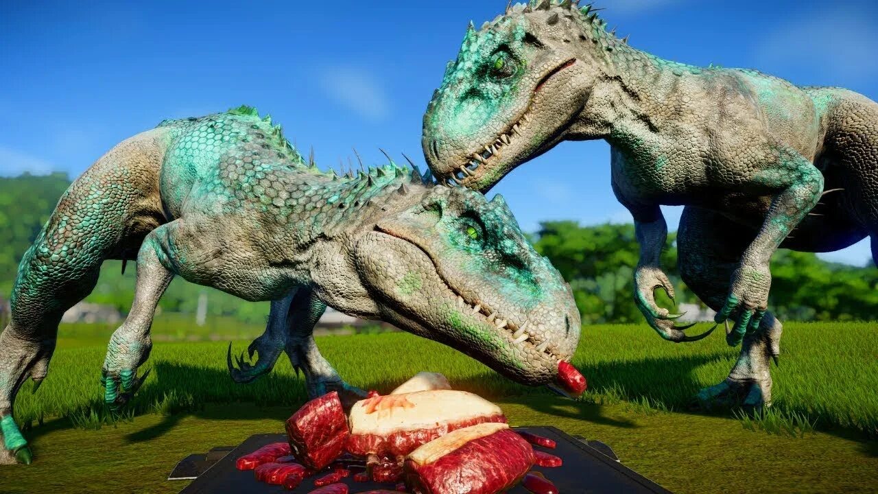 Гиганотозавр jurassic world evolution. Giganotosaurus jurassic world evolution. Гигантозавр и рекс. Indominus rex jurassic world evolution. Гиганотозавр jurassic world evolution.