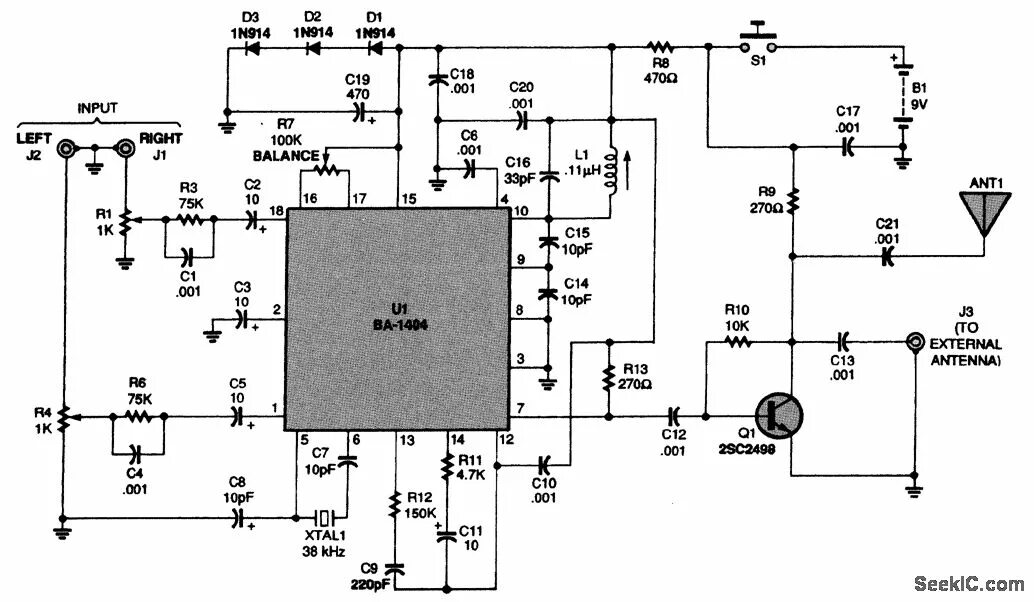 фм модулятор схема принципиальная. укв чм стерео передатчик. схема для проверки микросхемы ne555. 4 ггц. микросхема телеграфного передатчика.
