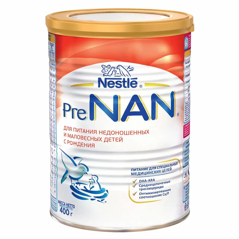 Нан детский мир цена. Смесь nan (Nestlé) pre (c рождения) 400 г. Нан ПРЕНАН. Смесь нан для недоношенных новорожденных. Смесь для недоношенных детей pre nan.