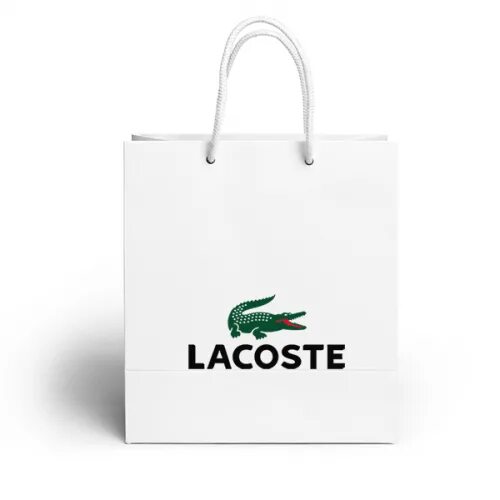 Lacoste перевод. Фирменный пакет лакост. Пакет лакост белый. Лакост фирменный стиль. Пакет подарочный Lacoste.