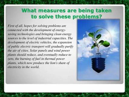 Talk about environmental problems