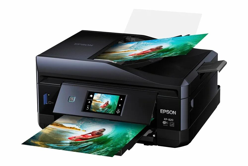 Мфу струйное обзор. МФУ expression Premium XP-820. Epson xp820. Epson 820. Принтер для фото печате Епсон.