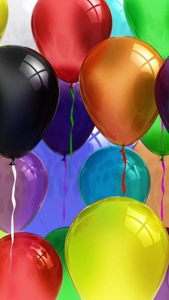 Открытка с днем рождения с воздушными шарами. Разноцветные шары. Воздушный шарик. Шары с днем рождения. С днём рождения шары воздушные.