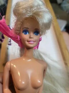 Barbie with long crimped hair