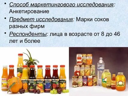 Методы исследования соков