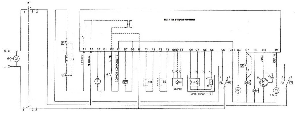 Схема подключения платы управления вытяжки нв9 аристон Схема подключения платы управления вытяжки нв9 аристон