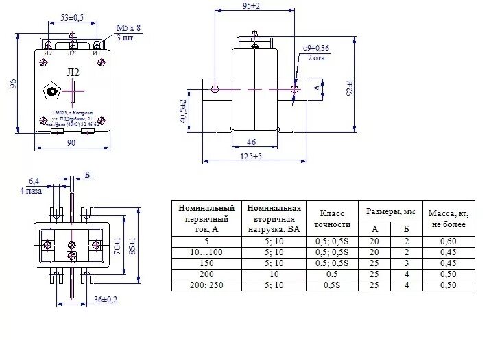 Трансформатор тока т 0.66 схема подключения Размеры трансформаторов тока