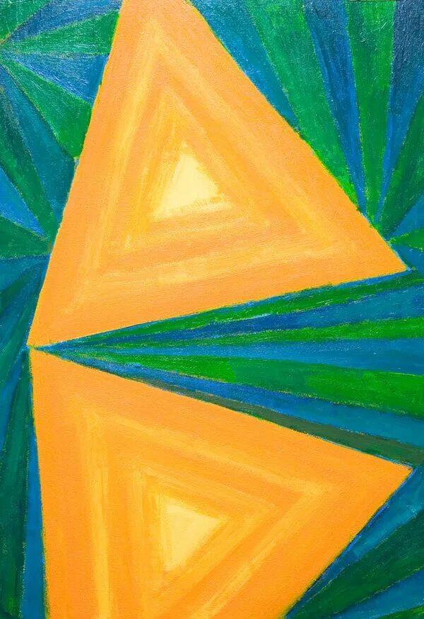 Be part of art. Картина треугольник. Треугольные картины. Треугольники в живописи. Геометрическая живопись.