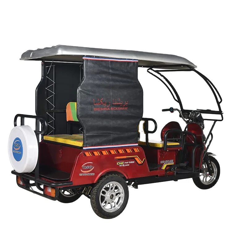 Трицикл рикша. Робот рикша. bajaj велосипед. e trike riksha.