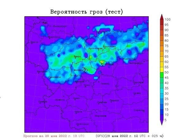 Вероятность грозы