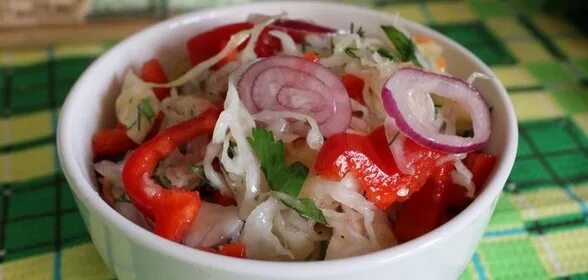 Капуста с перцем и яблочным уксусом. Капуста с перцем и яблочным уксусом