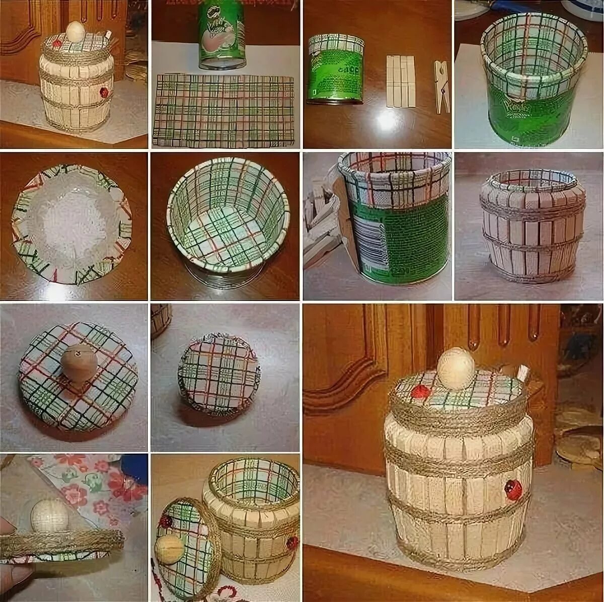 шкатулка из деревянных прищепок. декор баночек от детского питания. полезные поделки. поделки из пластиковых баночек. поделки из пластиковой банки.