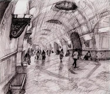 Метро рисунок