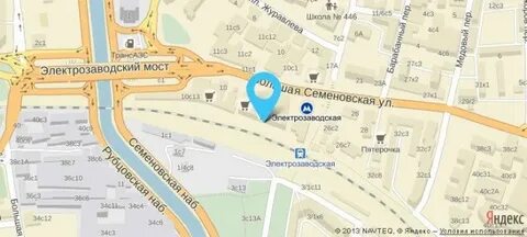 Метро электрозаводская на карте